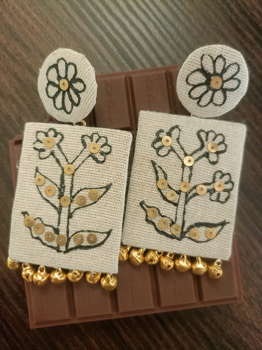 Fabric handmade Earrings1