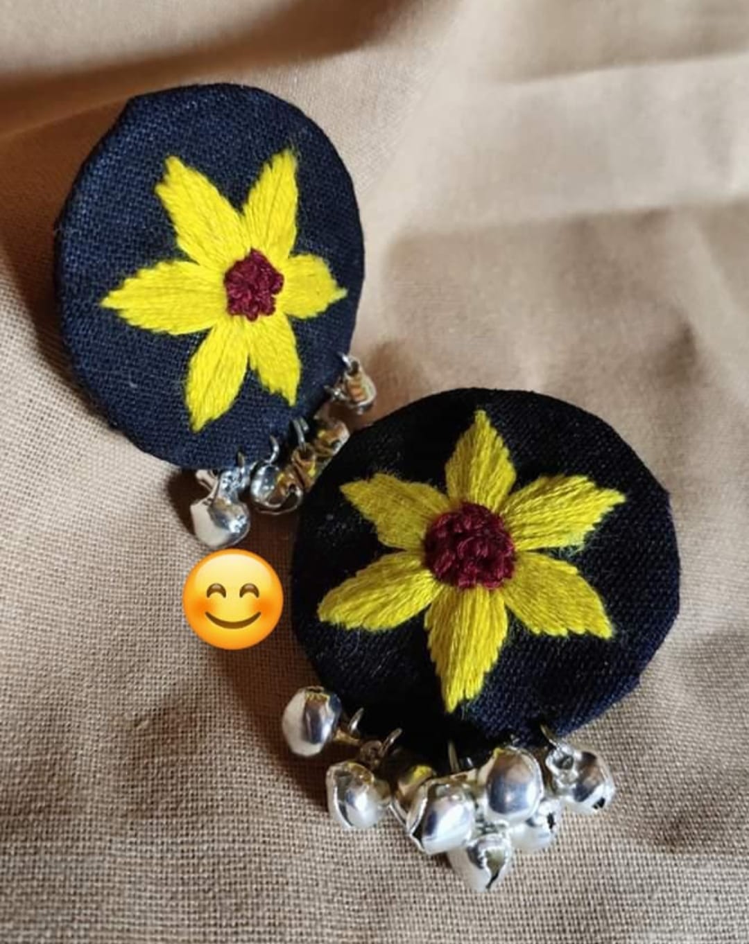 Handmade fabric earrings