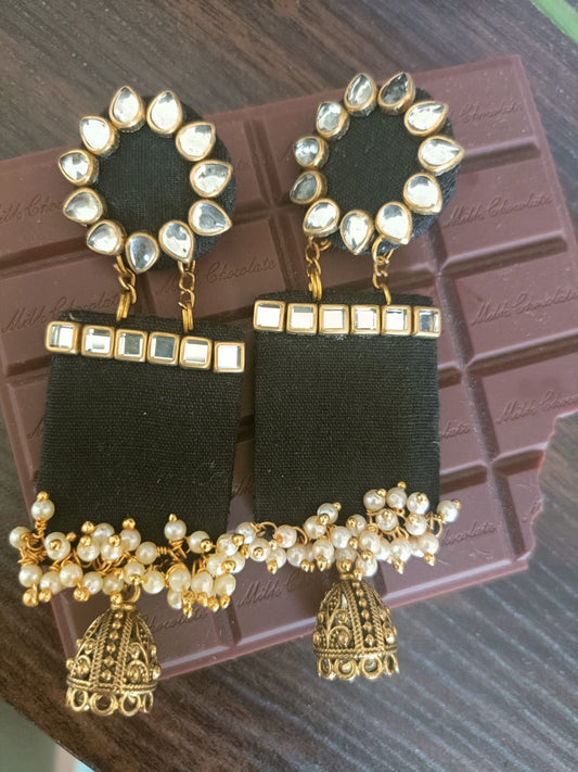 Black handmade earrings