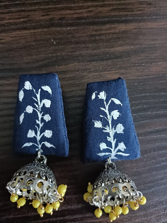 Blue Handpainted Earrings